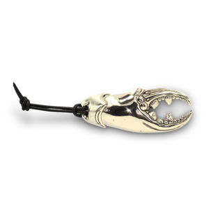 Brass Crab Claw – Bottle Opener (Black Leather) - Nolan & Co