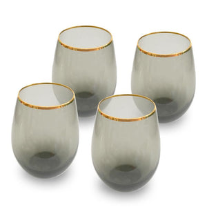 Glass Tumblers Charcoal - Set of 4 - Nolan & Co